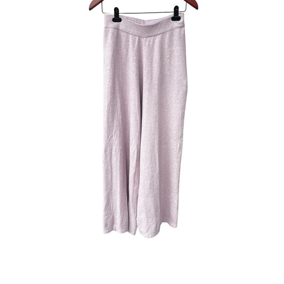 Saks fifth avenue wool blend pink heather soft wide leg lounge pants Medium - Picture 1 of 8
